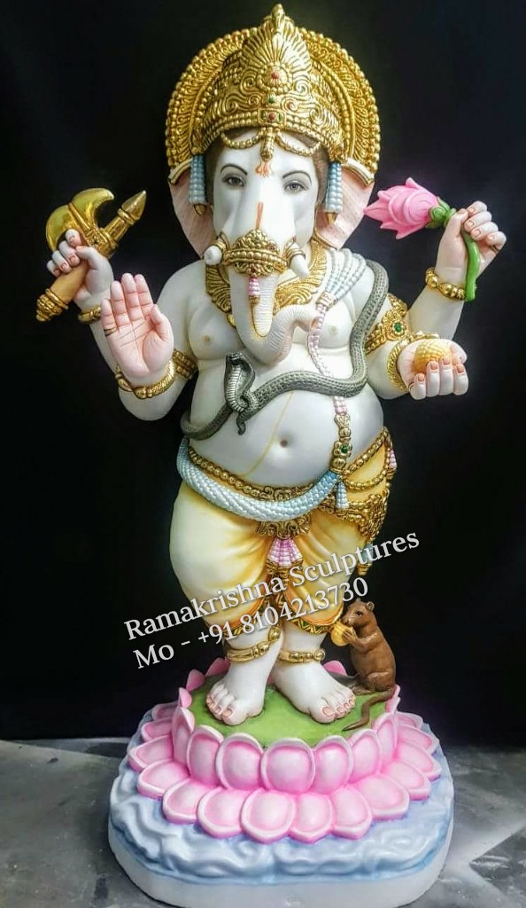 ganesh idol in marble