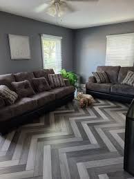 Herringbone vinyl flooring