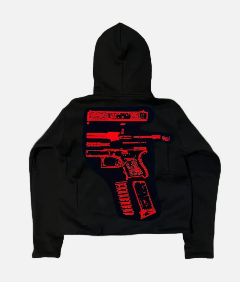 Billionaire Studios In Glock We Trust Hoodie Black Red