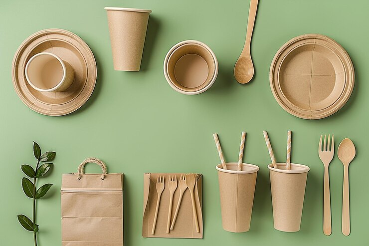 Rice Husk Based Biodegradable Disposable Cups and Plates