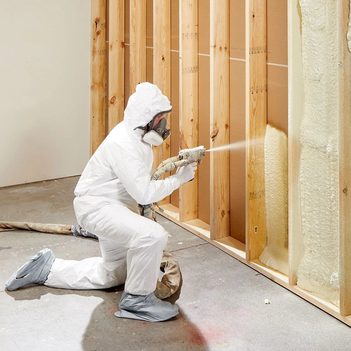 Spray foam insulation