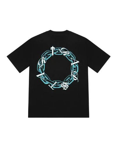 Latest Chain Script Tee BlackTeal