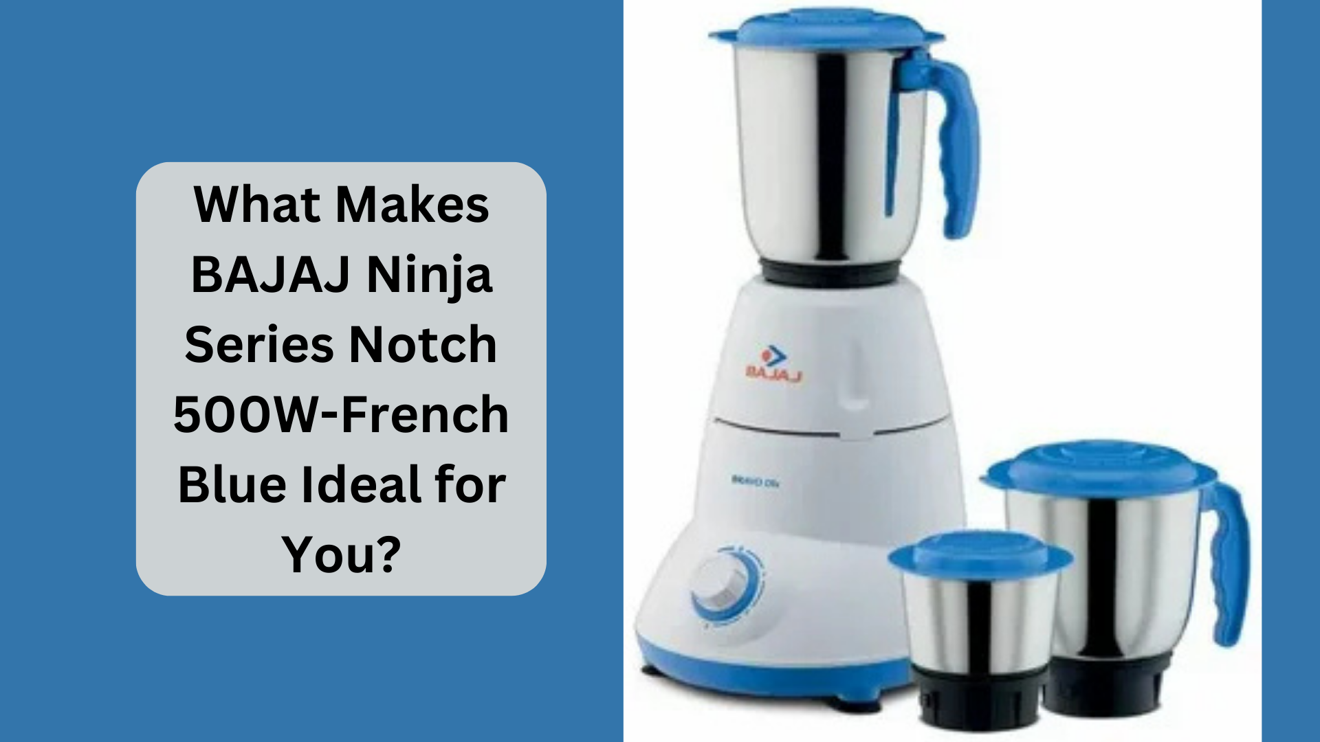 What Makes BAJAJ Ninja Series Notch 500W-French Blue Ideal for You