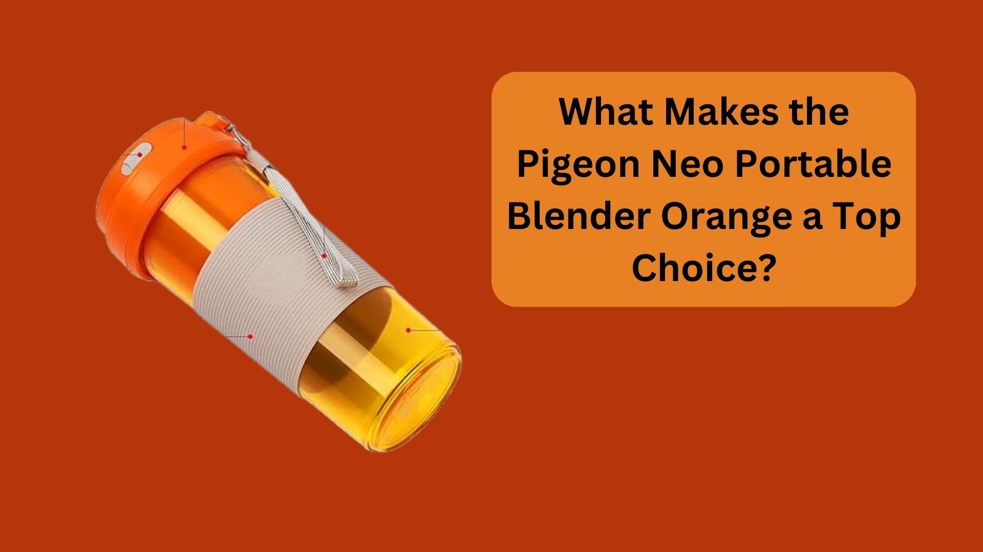 What Makes the Pigeon Neo Portable Blender Orange a Top Choice