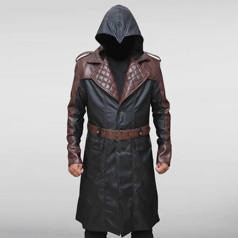 Assassin’s Creed Leather Jacob Frye Coat with intricate detailing