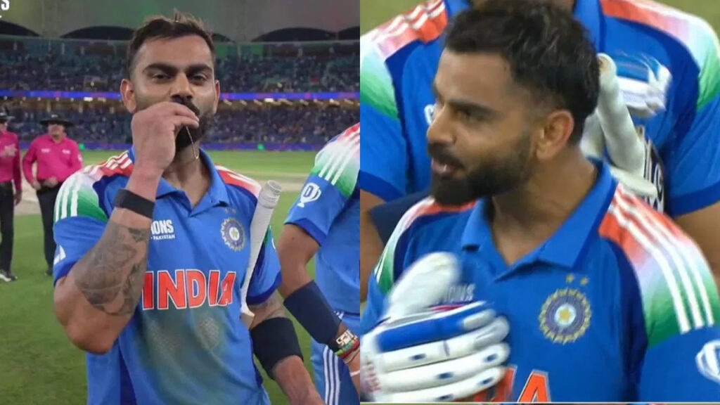 Virat Kohli emulates Suryakumar Yadav, celebrates 51st ODI ton in style, kisses wedding ring