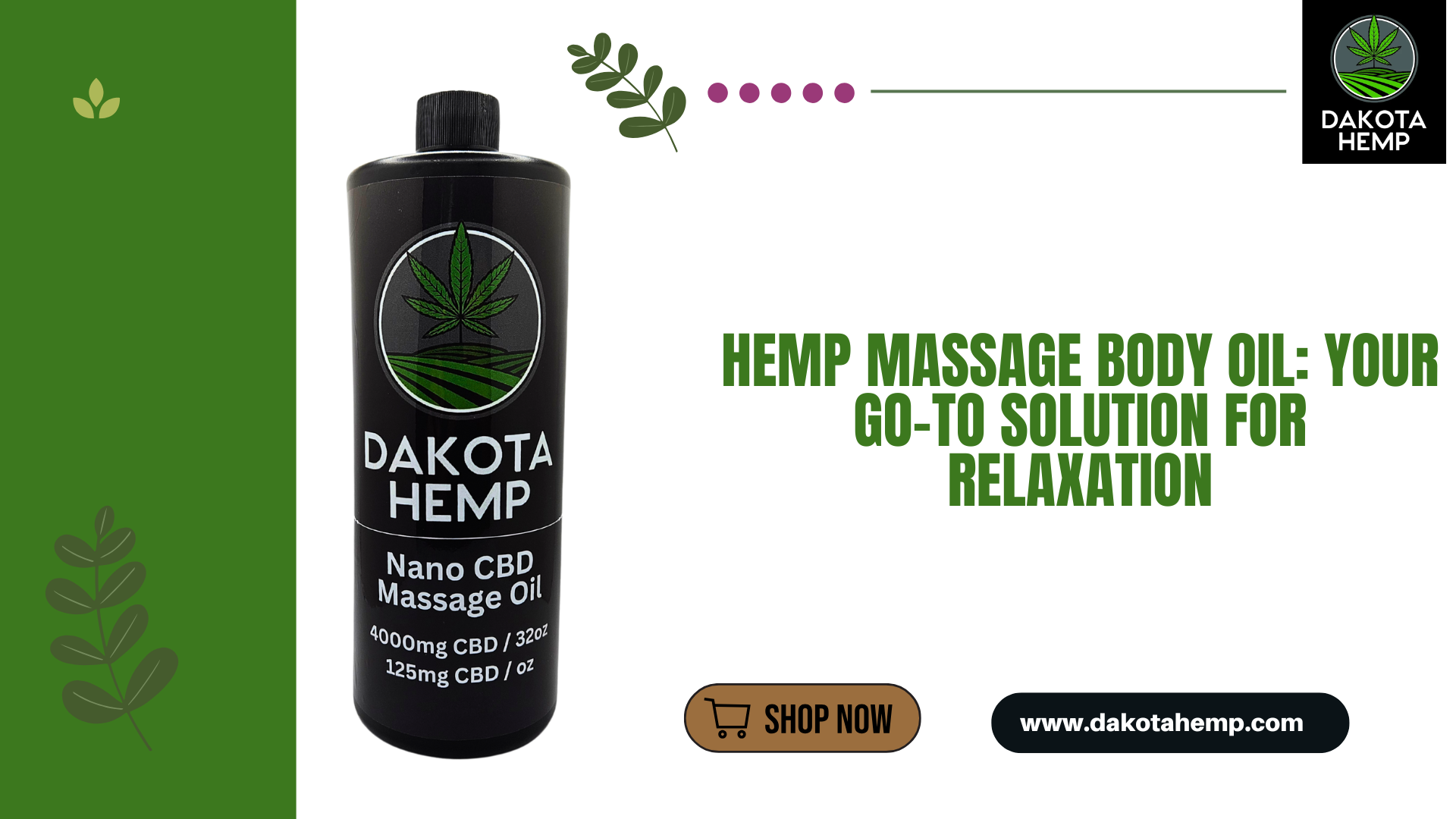 Hemp Massage Body Oil