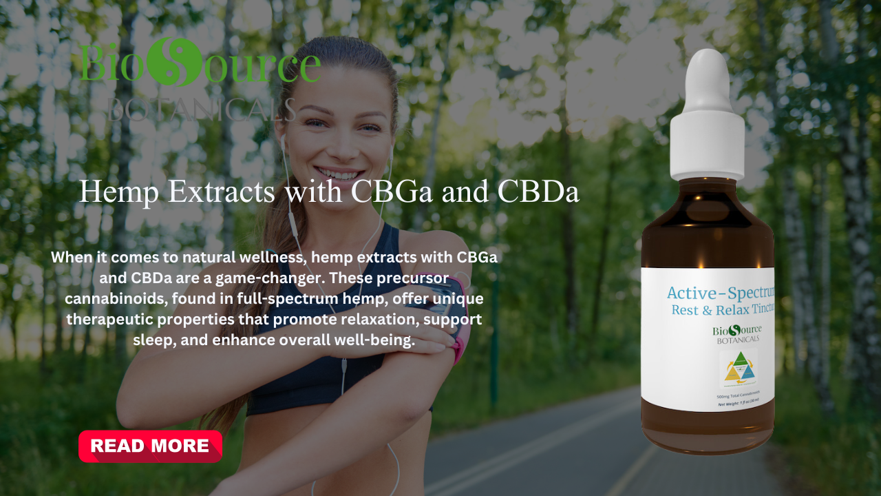 Hemp extracts with CBGa and CBDa