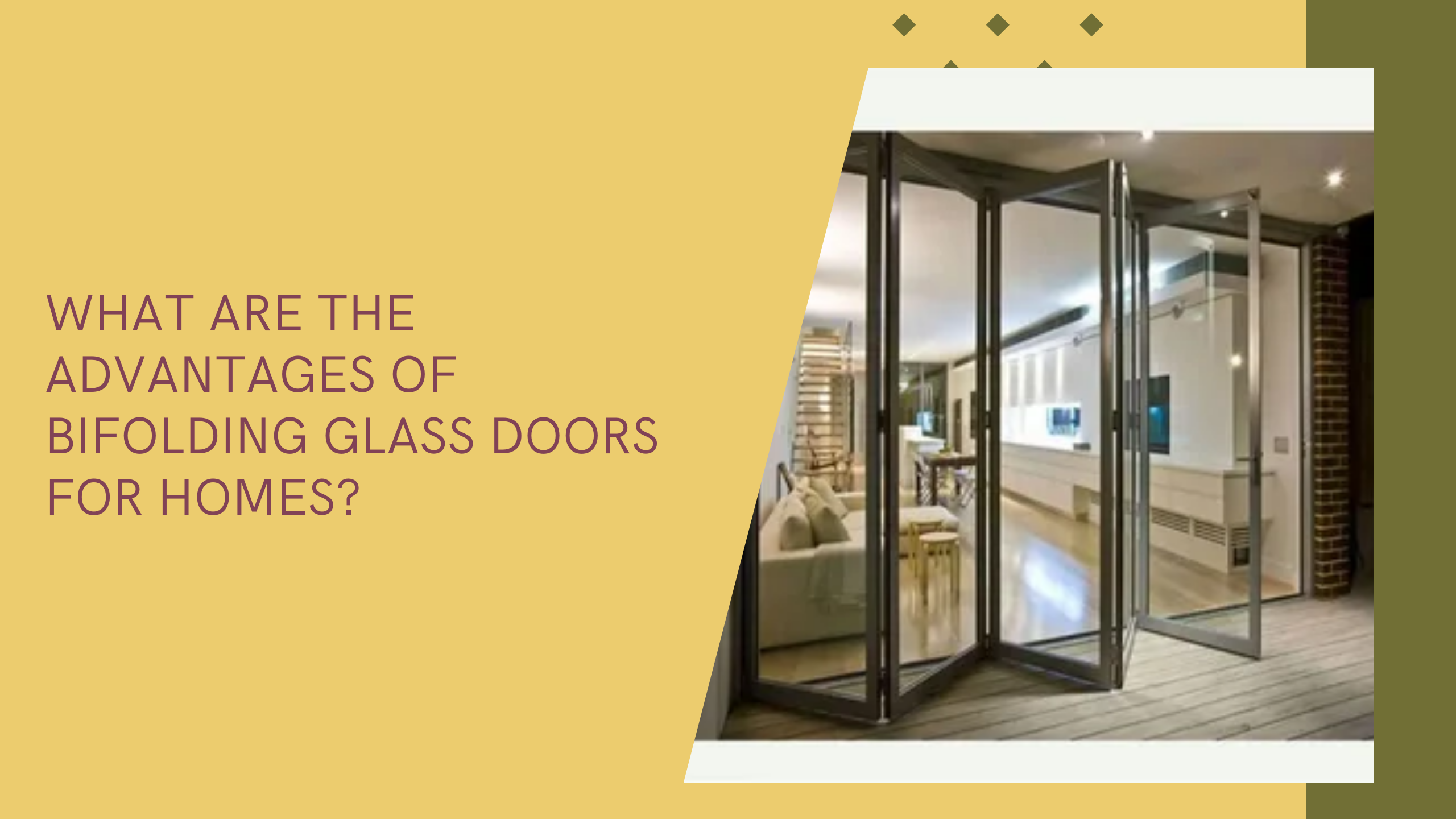 Bifolding glass doors