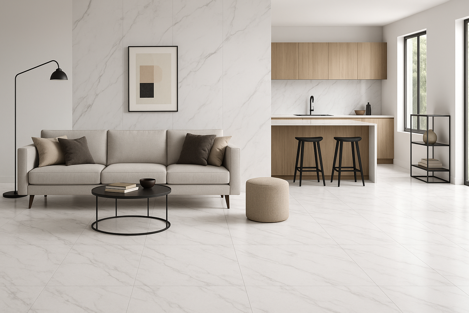 Transform Your Home with Marble-Look Porcelain Tiles