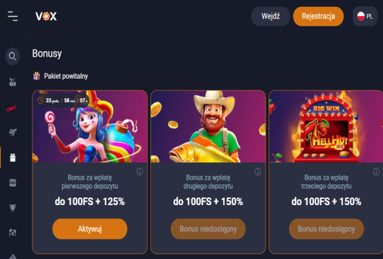 VOX Casino — Nowoczesne kasyno online z szerokim wyborem gier VOX Casino — Nowoczesne kasyno online z szerokim wyborem gier